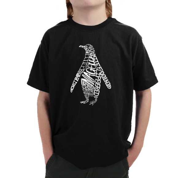 Boy's Word Art T-shirt - Penguin - Picture 1 of 2